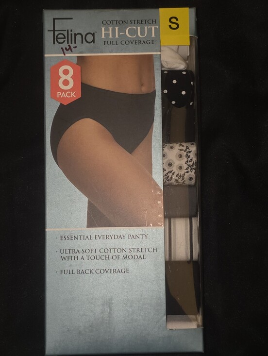 Felina Other - NWT Felina Cotton Stretch Hi-Cut Underwear Panties 8-Pack Small